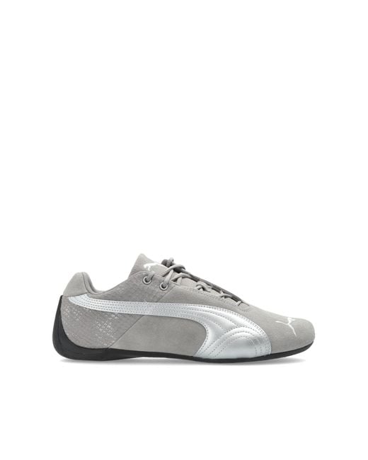 PUMA White "Future Cat Emboss" Sports Shoes