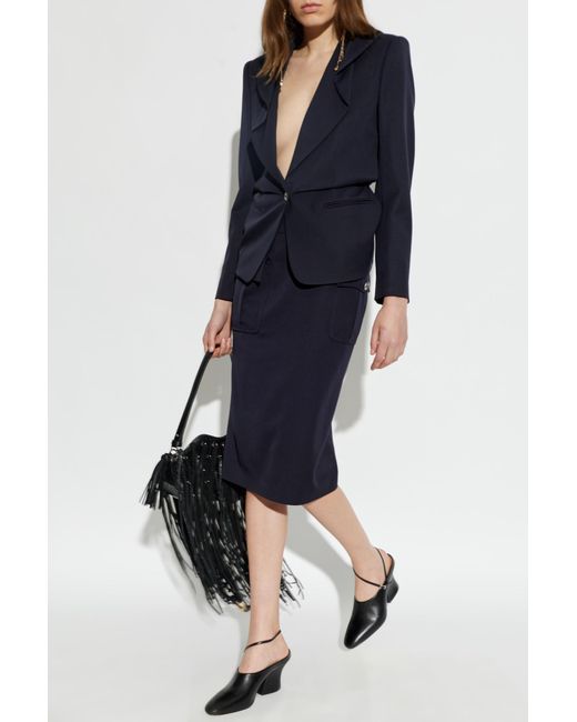 McQueen Blue Wool Blazer