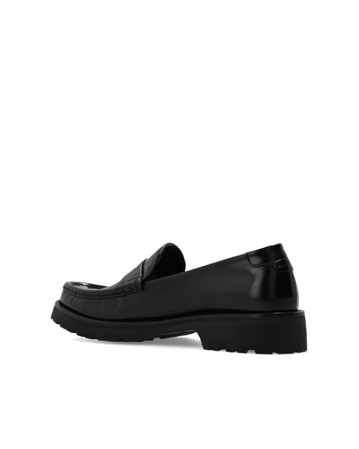 Saint Laurent Black Leather Loafers, for men