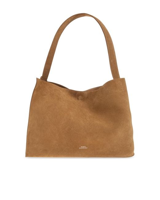 Studio Nicholson Brown Suede 'Doublet' Shopper Bag