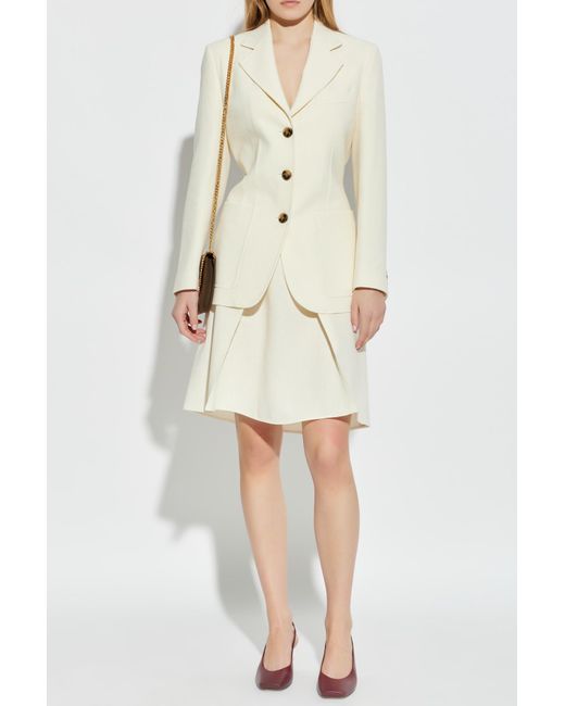 Marni White Wool Skirt
