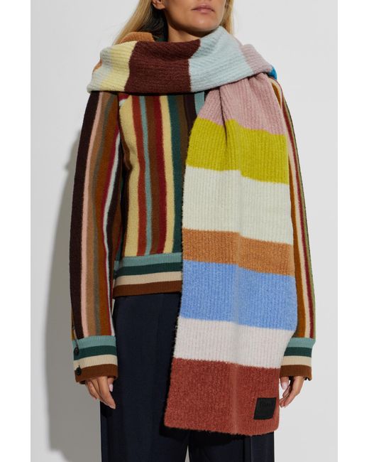 Paul Smith Multicolor Wool Striped Scarf