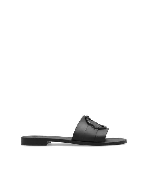 Moncler Black Rubber Flip-Flops