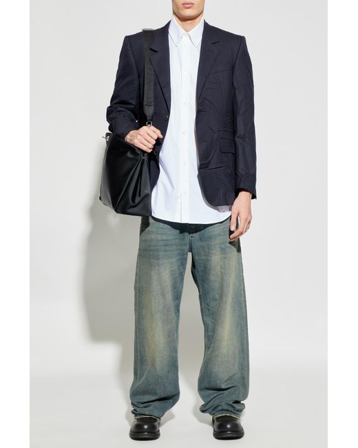 Balenciaga Blue Wool Blazer for men