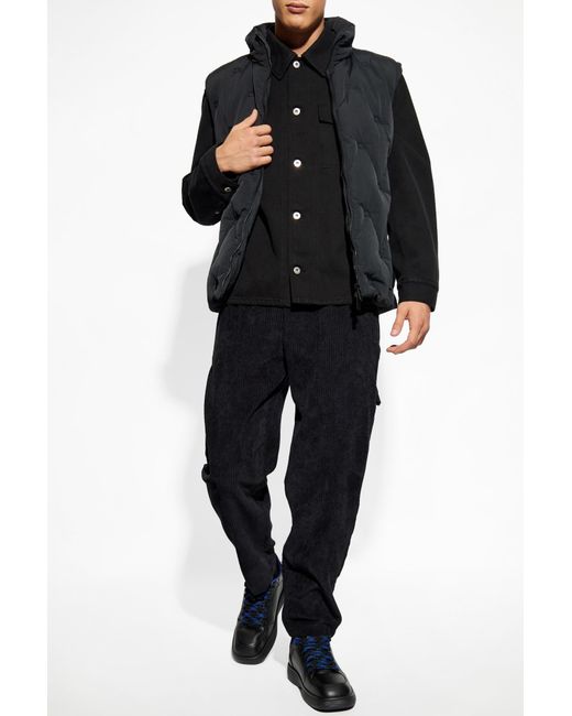 Burberry Black Vest With Logo for men