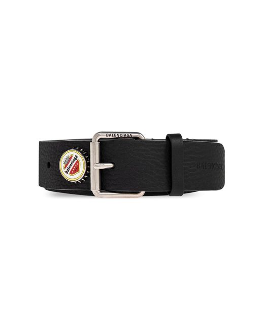 Balenciaga Black Leather Bag Strap for men