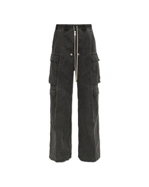 Rick Owens Black Wide-Leg Trousers