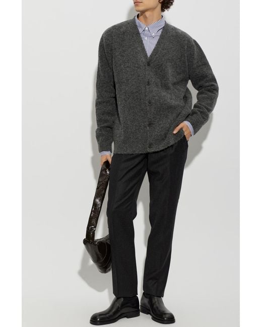 A.P.C. Gray Wool Cardigan for men