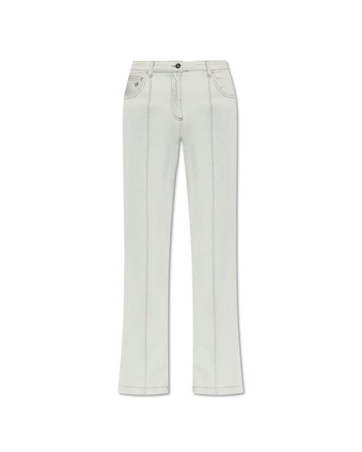 Blumarine Blue Jeans With Flared Legs,