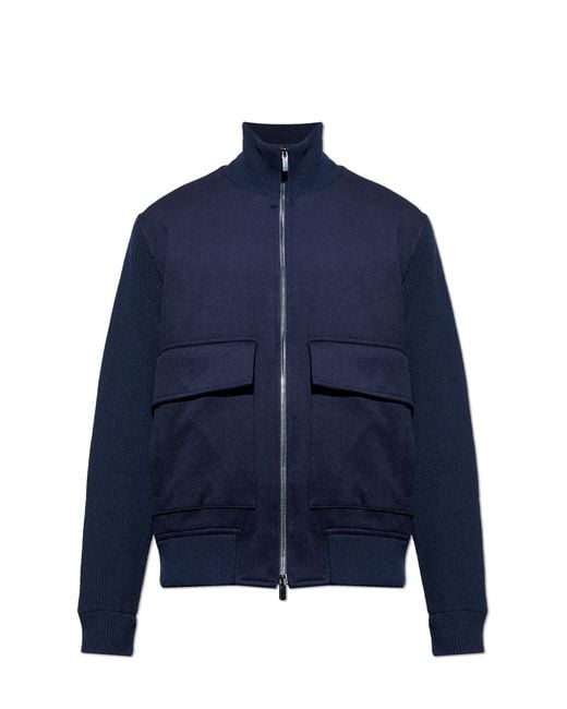 Paul & Shark Blue Wool Jacket for men
