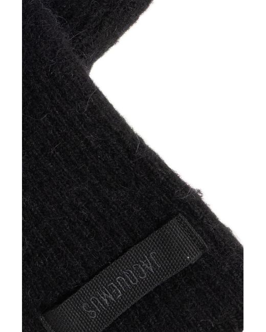 Jacquemus Black Woolen Gloves