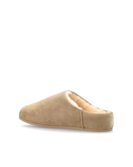 Ugg Natural Suede Slides 'Elea'