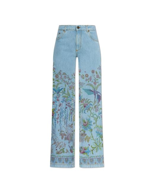 Etro Blue Flared Leg Jeans