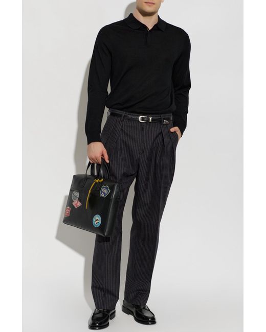 Paul Smith Black Wool Trousers for men