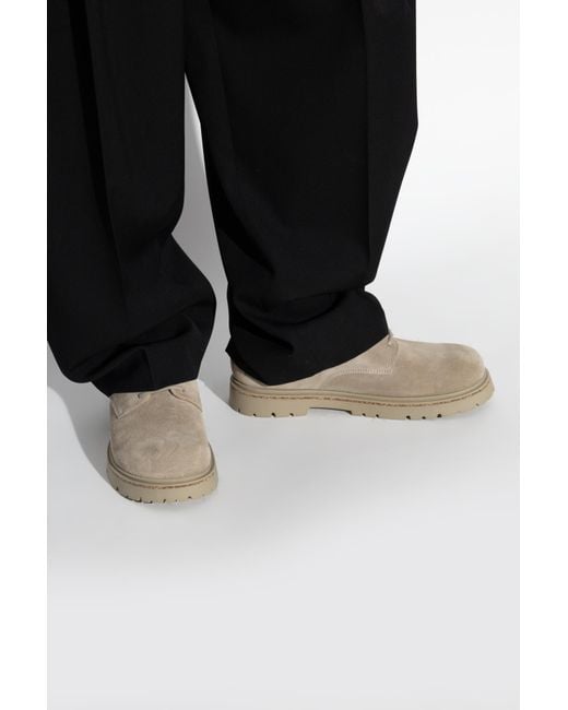 Birkenstock Black Suede Shoes Gighwood Lace Low for men