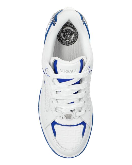 Versace Blue Sports Shoes With Logo for men