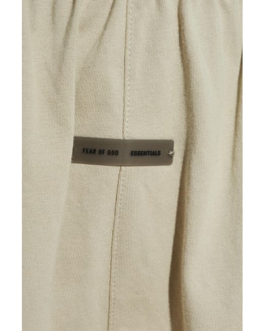 Fear Of God Natural Shorts With Logo Patch