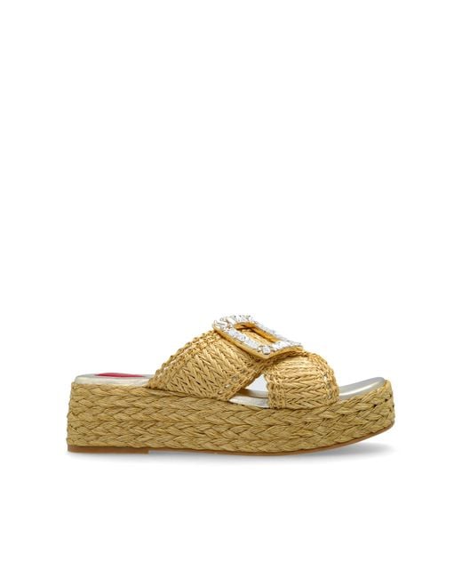 Roger Vivier Natural Platform Sandals