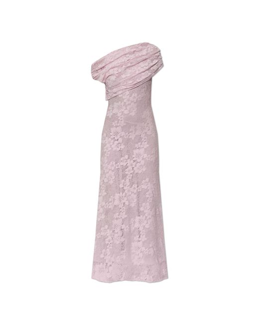 Self-Portrait Pink Lace Dress With Shimmering Sequins