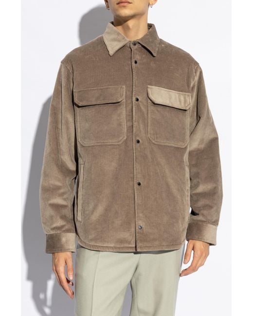 Emporio Armani Brown Corduroy Jacket for men