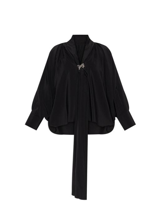 Max Mara Black Silk Top "Leonida"