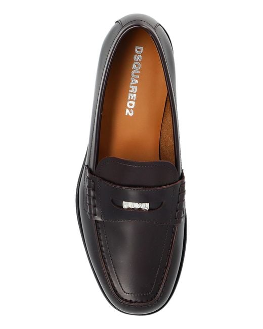 DSquared² Black Leather Loafers