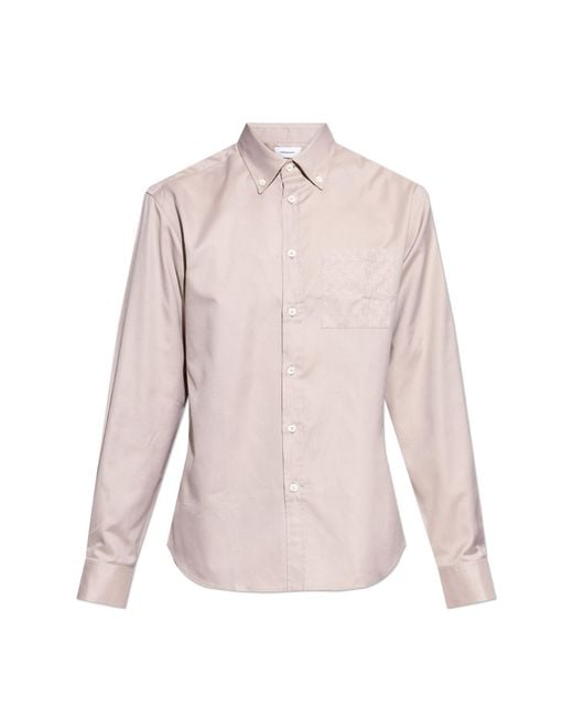 Ferragamo Pink Shirt With Pocket for men