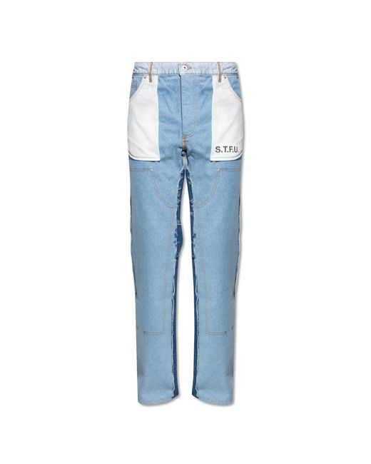 Heron Preston Blue Jeans With Inside-out Effect for men
