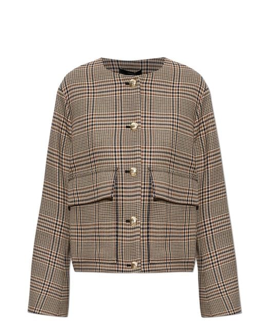 Paul Smith Brown Blazer With A Check Pattern
