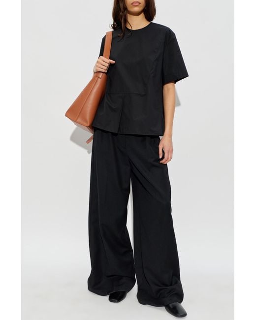Jil Sander Black Loose-Fit Top