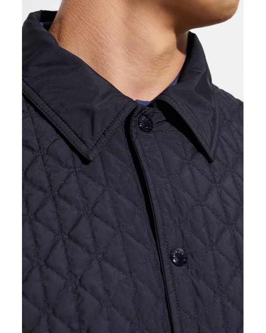 Moncler Blue Insulated Jacket "Theoline" for men