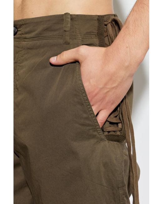 McQueen Green Drawstring Pants for men
