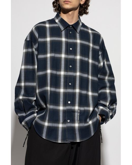 Acne Blue Plaid Shirt for men