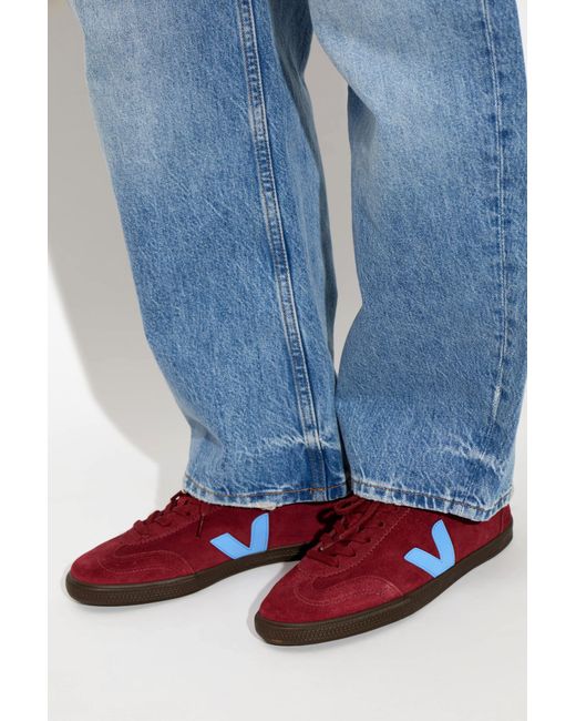 Veja Red 'Volley Suede' Sports Shoes