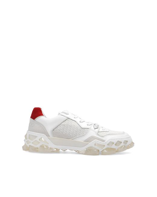 Jimmy Choo Leather 'diamond X Trainer' Sneakers in White for Men | Lyst