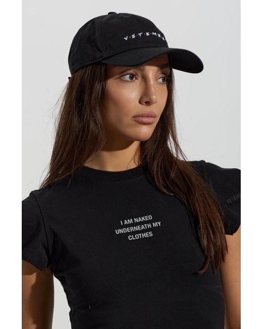 Vetements Black Baseball Cap