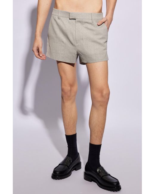 AMI Gray Wool Shorts, for men