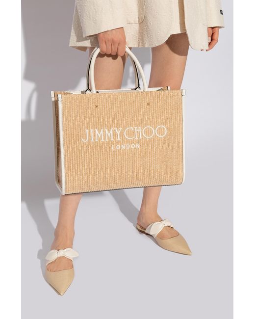 Jimmy Choo Natural ‘Avenue Medium’ Shopper Bag