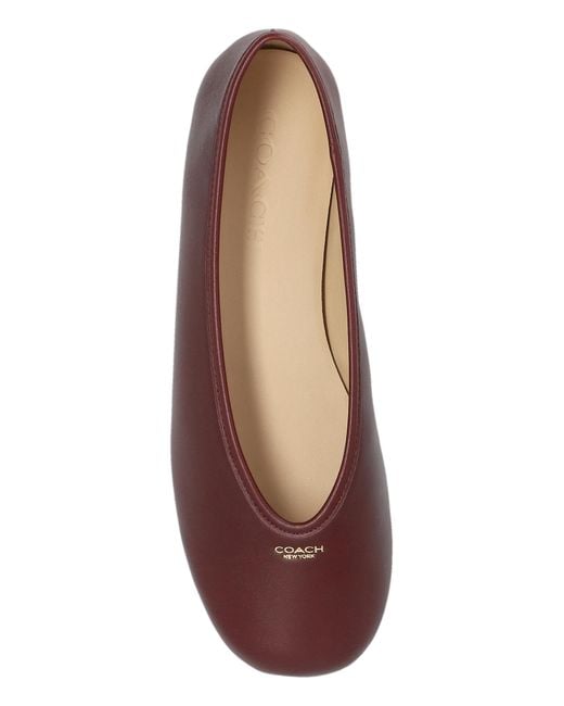 COACH Red Ballet Flats 'Houston'