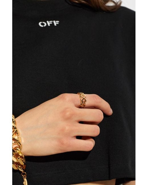 Off-White c/o Virgil Abloh Metallic Brass Ring