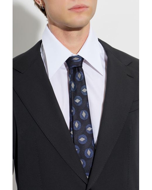 Giorgio Armani Blue Silk Tie for men