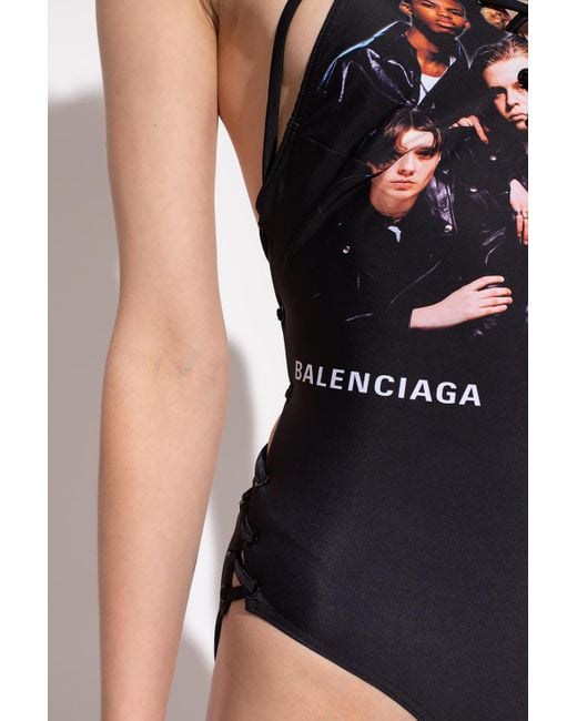 ワンピース BALENCIAGA Stretch stretch insert bodysuit Balenciaga Stretch Stretch Insert Bodysuit In Black - 52