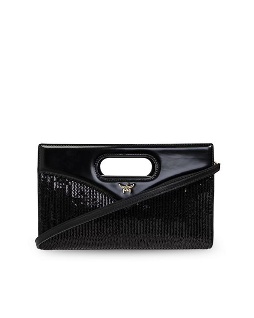 MCM Black Sequin Handbag