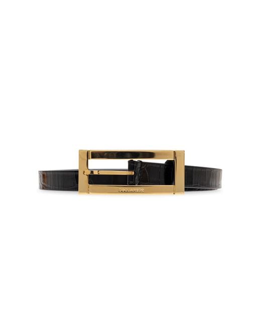DSquared² Black Leather Belt
