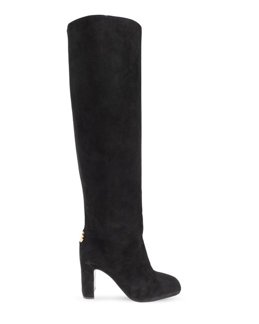 Dolce & Gabbana Black Dolce & Gabbana Suede Heeled Boots