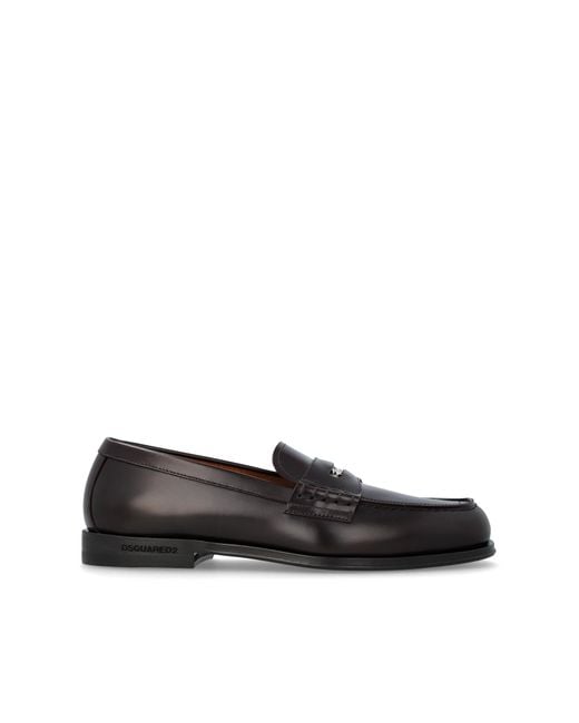 DSquared² Black Leather Loafers