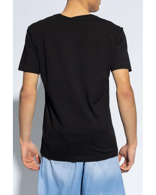 DSquared² Black V-neck T-shirt, for men