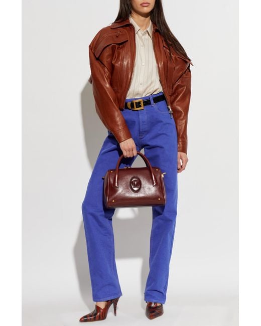 Versace Brown Leather Jacket