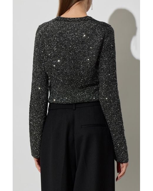LoveShackFancy Black Cardigan 'Ferra'