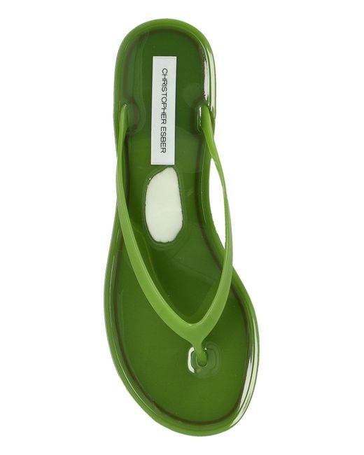 Christopher Esber White "Jo" Rubber Flip-Flops